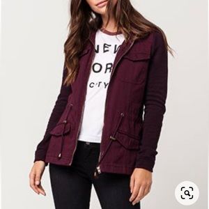 Tilly’s Full Tilt Burgundy Anorak Utility Jacket
